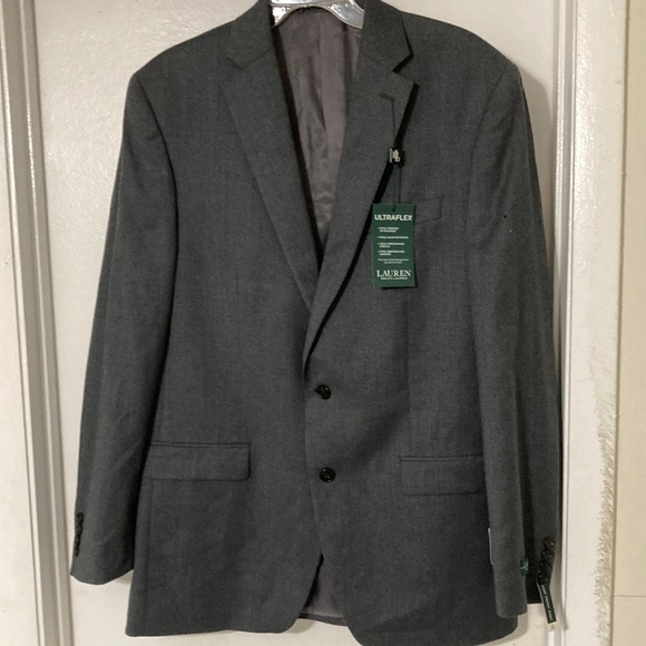 2 piece garment Ralph Lauren  light grey 100% wool ….. 42long 36w - Picture 2 of 8